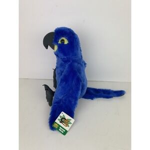 Wild Republic Hyacinth Macaw 12" Plush Cuddlekins Stuffed Realistic Parrot Class